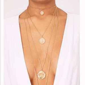Norie Gold Multi Layered Lion Necklace